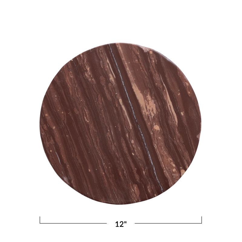 Planche à fromage ronde chocolat et marbre