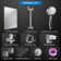 10" High Pressure Rain Shower Combo With 11" Adjustable Arm And 5-Setting Handheld