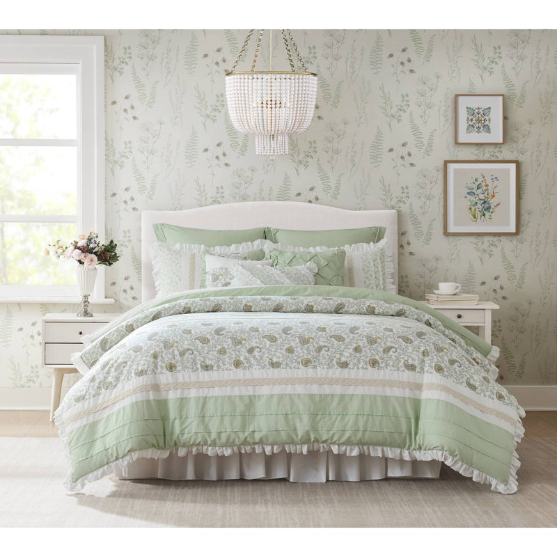 Ensemble d'édredon en coton percale pour très grand lit