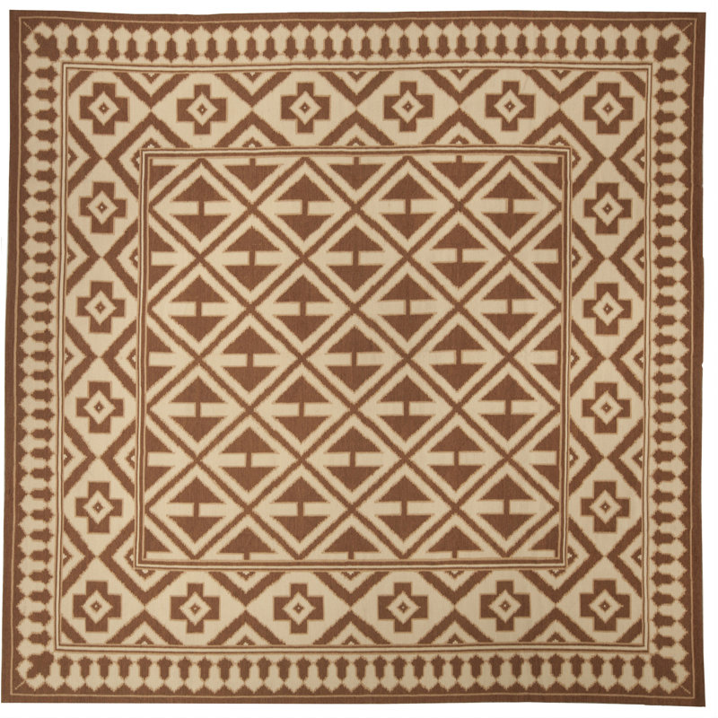 Modern One-of-a-Kind Square 8' X 8' Hand Knotted Area Rug