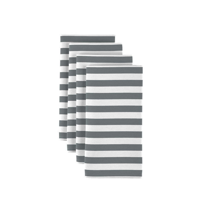 Stripes 18" Napkins, Gray