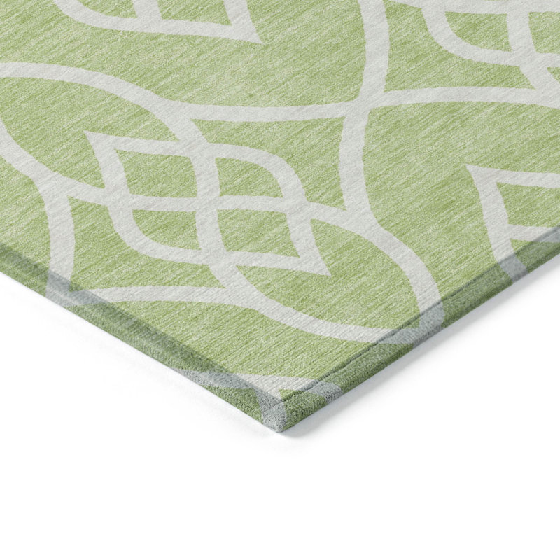 Malek Indoor/Outdoor Area Rug with Non-Slip Backing, Rectangle 3' x 5'