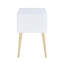 Table de bout rectangulaire en bois avec 2 tiroirs au fini blanc et or