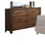 Commode en bois, coffre de rangement spacieux avec poignées plates