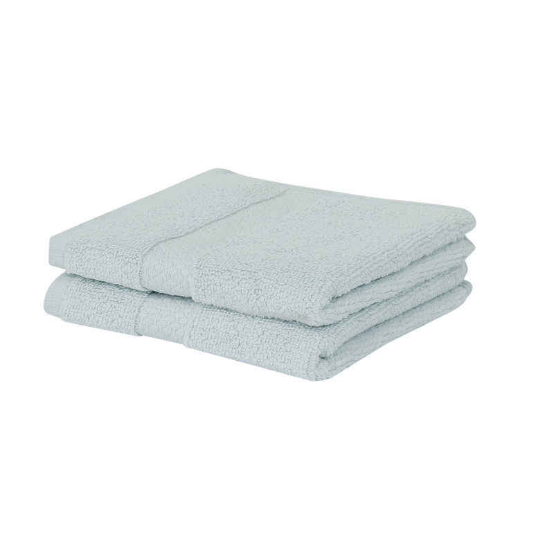 Ensemble de débarbouillettes 100% coton Splash, débarbouillettes et débarbouillettes en coton doux absorbant 550 g / m² pour salle de bain, spa et usage quotidien, certifié OEKO-TEX, paquet de 2, bleu