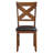 Areni "X" Shape Backrest Side Chair in Espresso and Walnut (Set of 2)