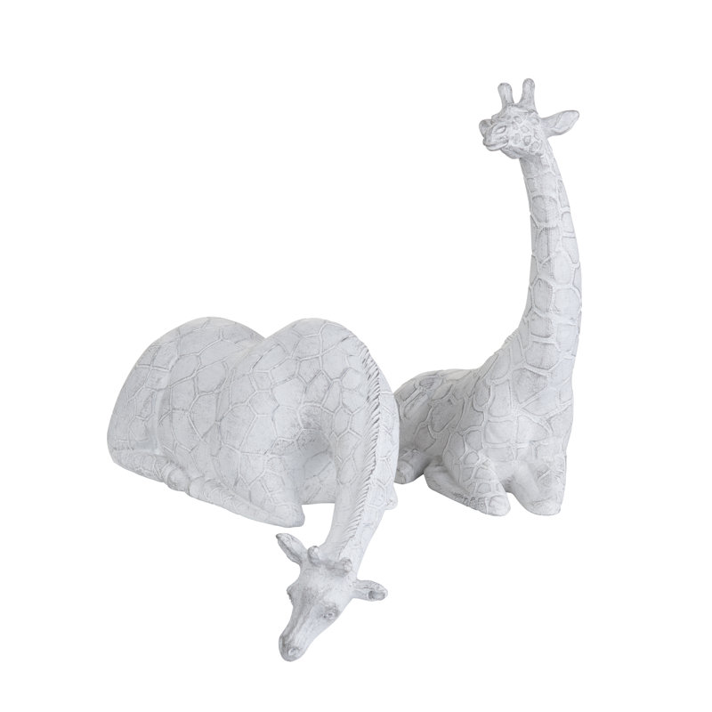 Sculptures de girafes – Ensemble de 2 éléments décoratifs pour animaux