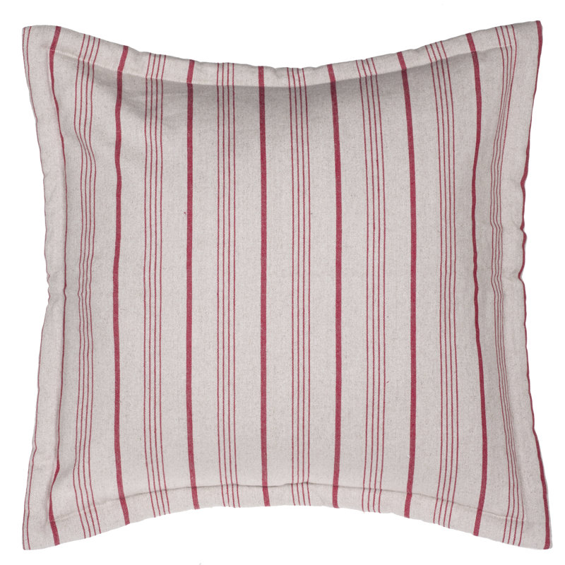 Housse de coussin et insert Burlap, rouge