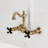 Kingston Brass Duchess Double-Handle 2-Hole Wall-Mount Bridge Kitchen Faucet-93672702