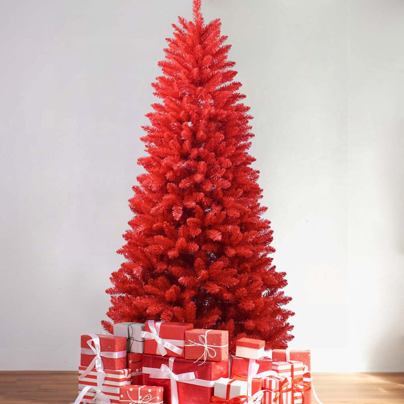 6FT Red Christmas Tree, 6' H