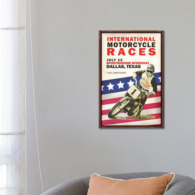 Intl. Motorcycle Races Dallas 1 Piece Wall Art on Canvas