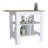 Kitchen Island Pompeya, Three Shelves