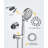 Single Handle 2-Spray Round Rain Shower Faucet Set 1.8 GPM With High Pressure Shower Head Hand Shower In Polished Chrome