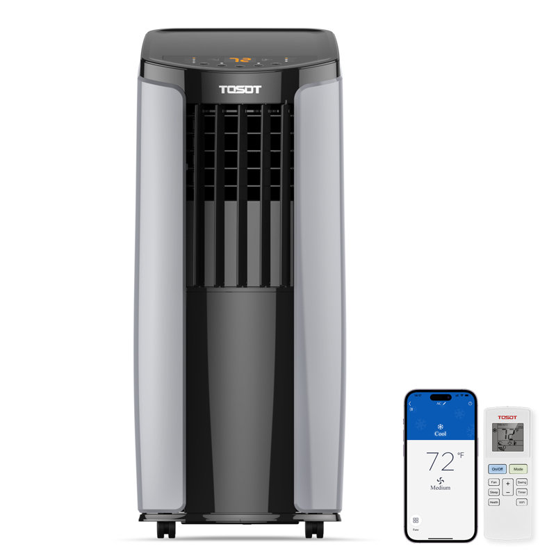 Climatiseur portatif à connexion Wi-Fi 8 000 BTU avec déshumidificateur, ventilateur, pour 300 pieds carrés