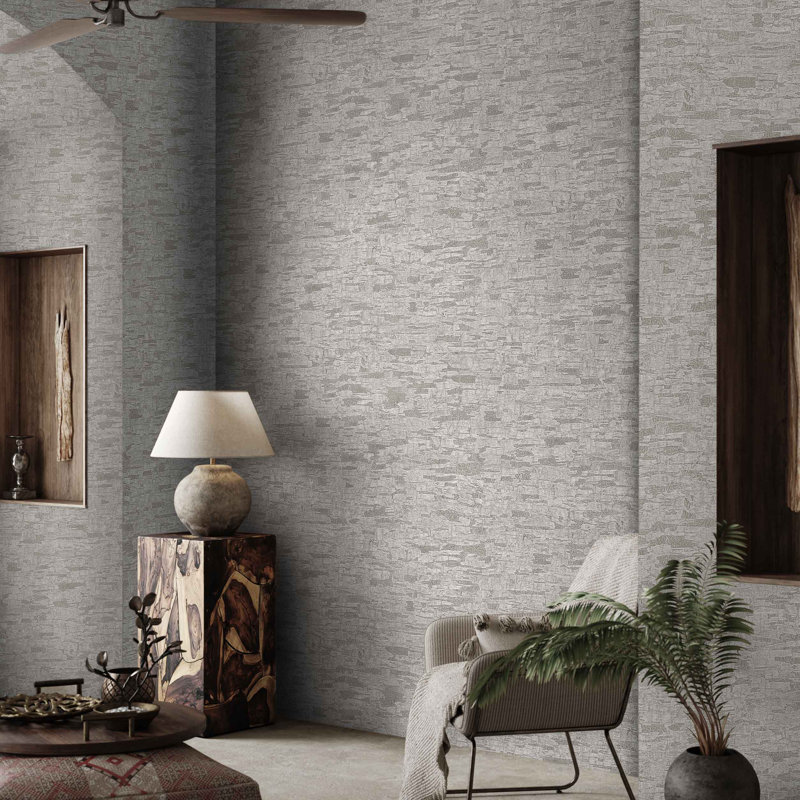 Papier peint embossé Cork, Gris