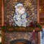 Décoration murale de porte de noël en forme de noël tiger