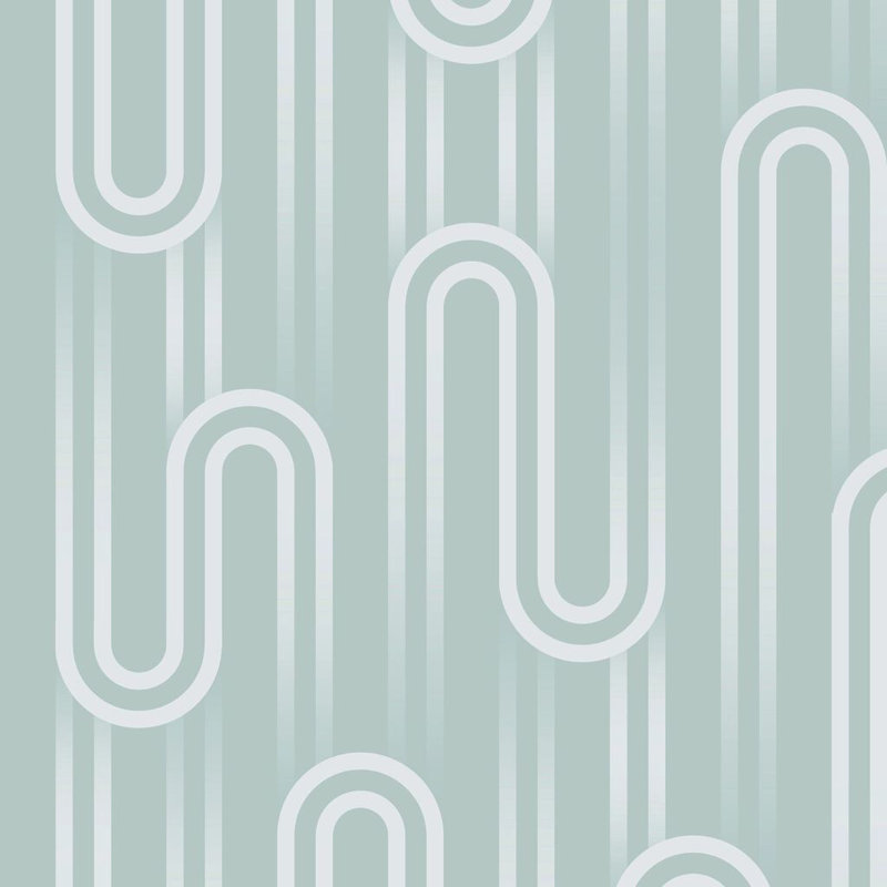 Envy Ups n Downs Geometric Wallpaper, Blue