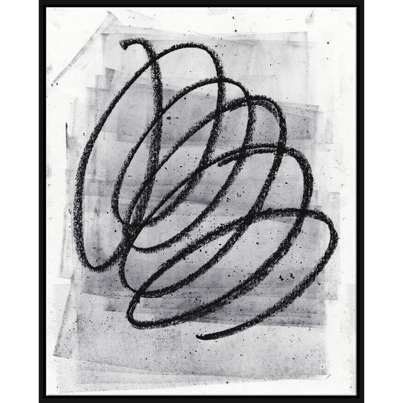 «Homage to Kline VIII» par David Phoenix - cadre flottant, dessin sur toile