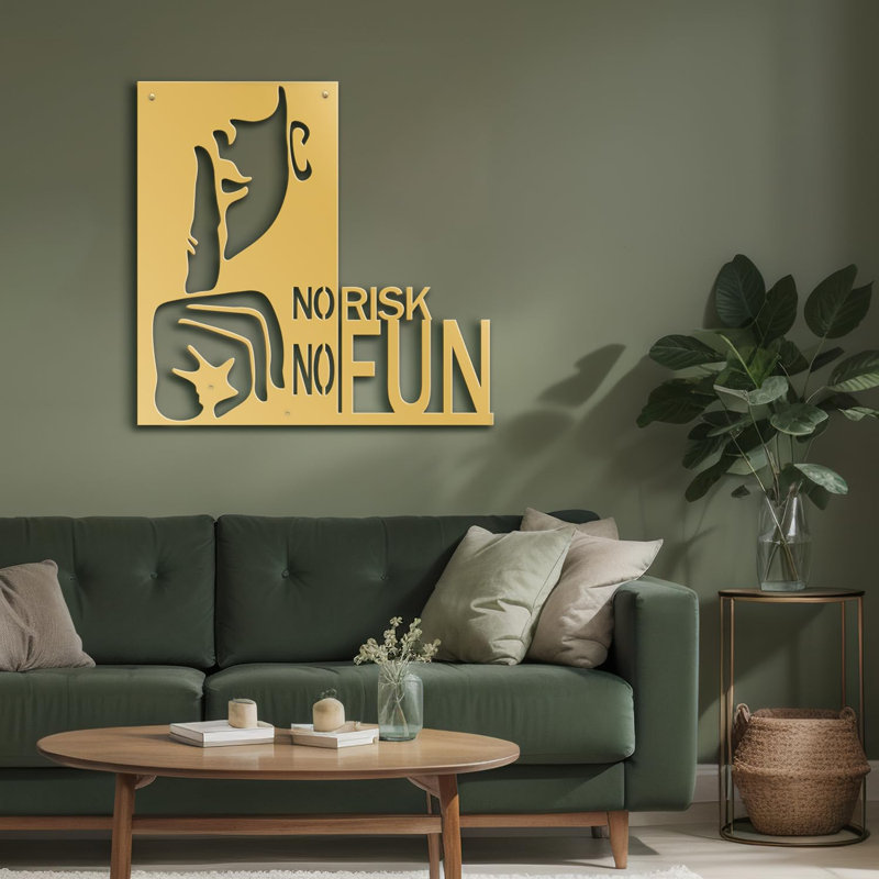 Décoration murale en métal, H 12 po x l 12 po x P 0,05 po, Or
