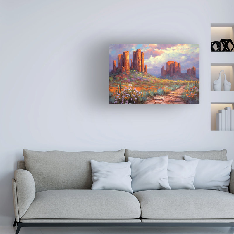 Art mural sur toile tendue - Imagine It Images «Arizona Wilderness Trail», art mural pour salon, chambre à coucher ou bureau - 22 x 32