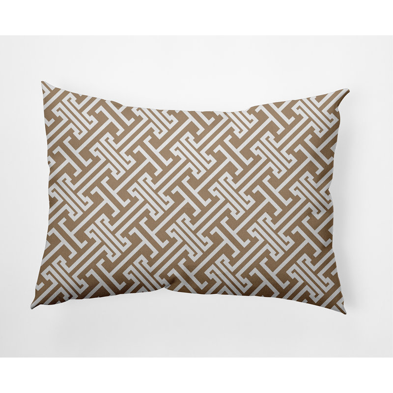 Nautical Nights Outdoor Reversible Throw Pillow, Beige/Taupe