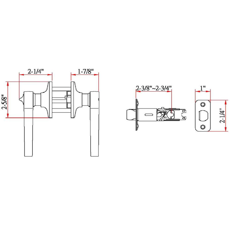 Scroll 2-Way Latch Privacy Door Lever