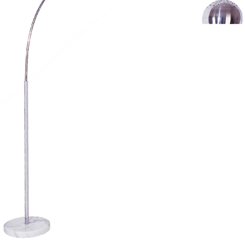 Lampe sur pied 85 po en métal avec base en marbre blanc
