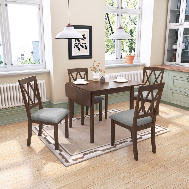 Ensemble de 2 chaises de salle à manger, Brun