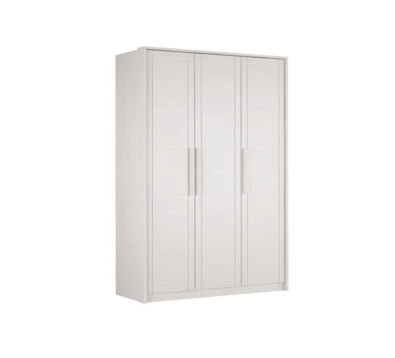 Finleyville 3 Door Solid Wood Wardrobe, White