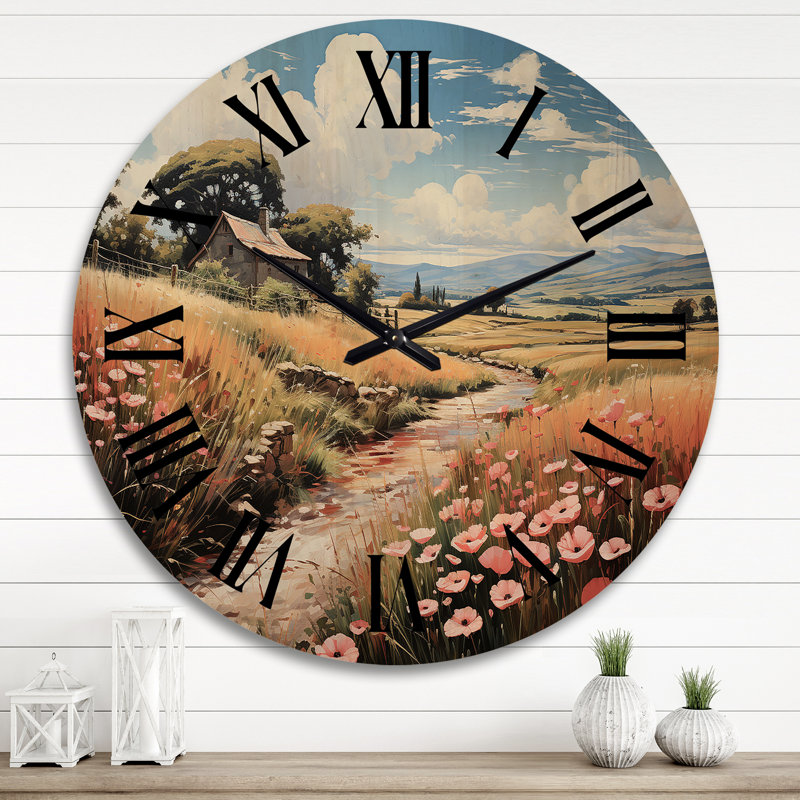 Horloge murale en bois massif Viridi, Très grand
