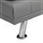 Canapé-lit avec accoudoirs deux supports, cadre en bois, pieds en acier inoxydable
