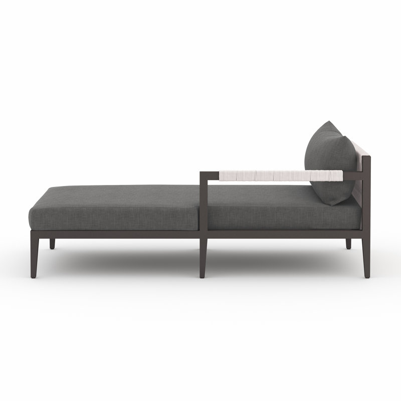 Sherwood Outdoor Chaise Lounge, Bronze, Faye Sand