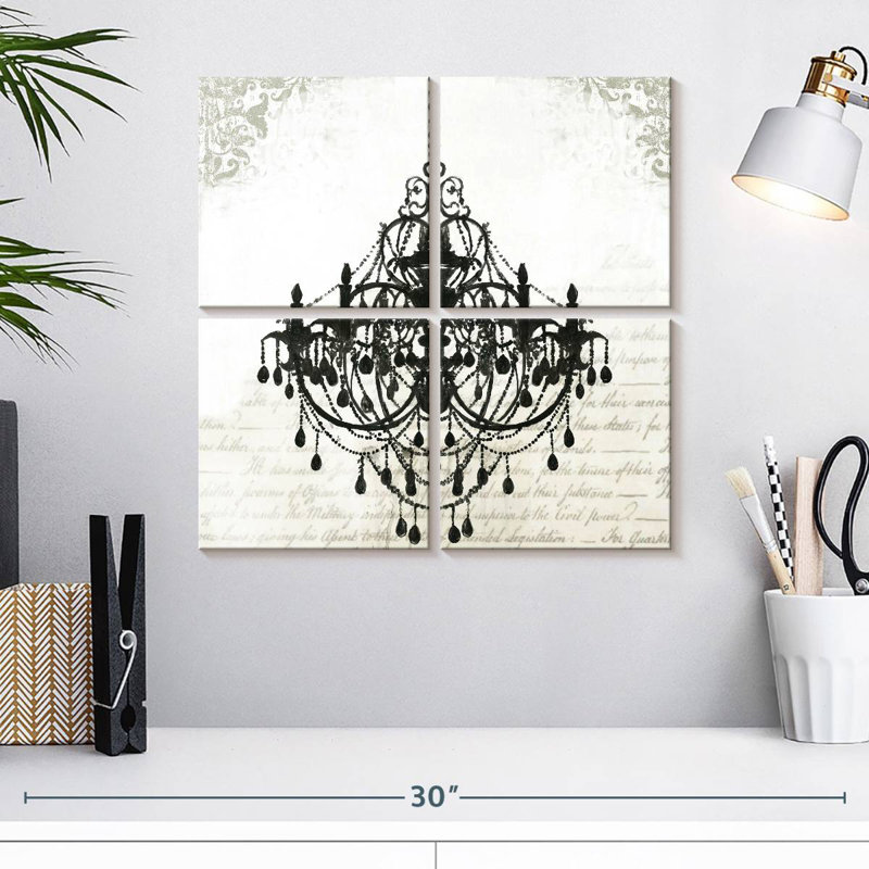 Senne Black Chandelier II, 18" H x 18" W