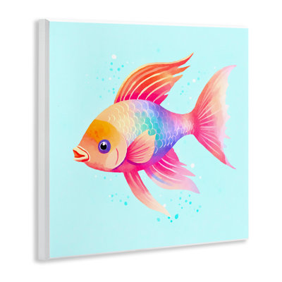 "Whimsical Gradient Fish", art mural par Andrea Haase