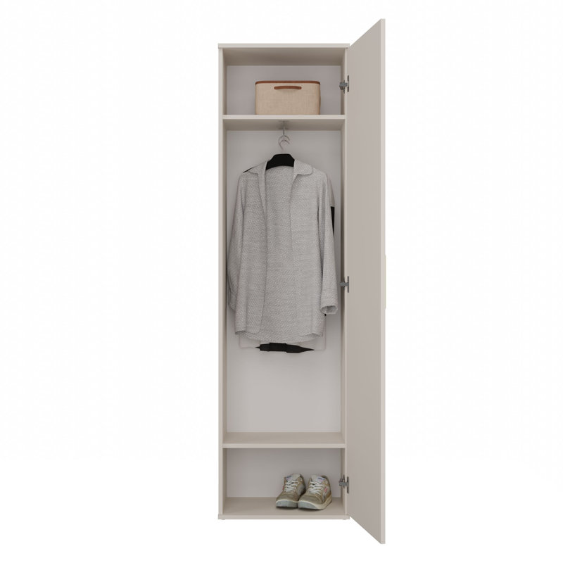 1 Door Laminate Wardrobe, Cashmere