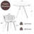 Round Glass Dining Table Set for 2-4-1101624985-1101624984-1101624986