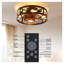 Ventilateur de plafond en cage de 20 pouces avec lumière noire, ventilateur de plafond encastré Farmhouse, petit luminaire de ventilateur de plafond réversible pour le salon de la chambre à coucher (comprend 5 ampoules E26)