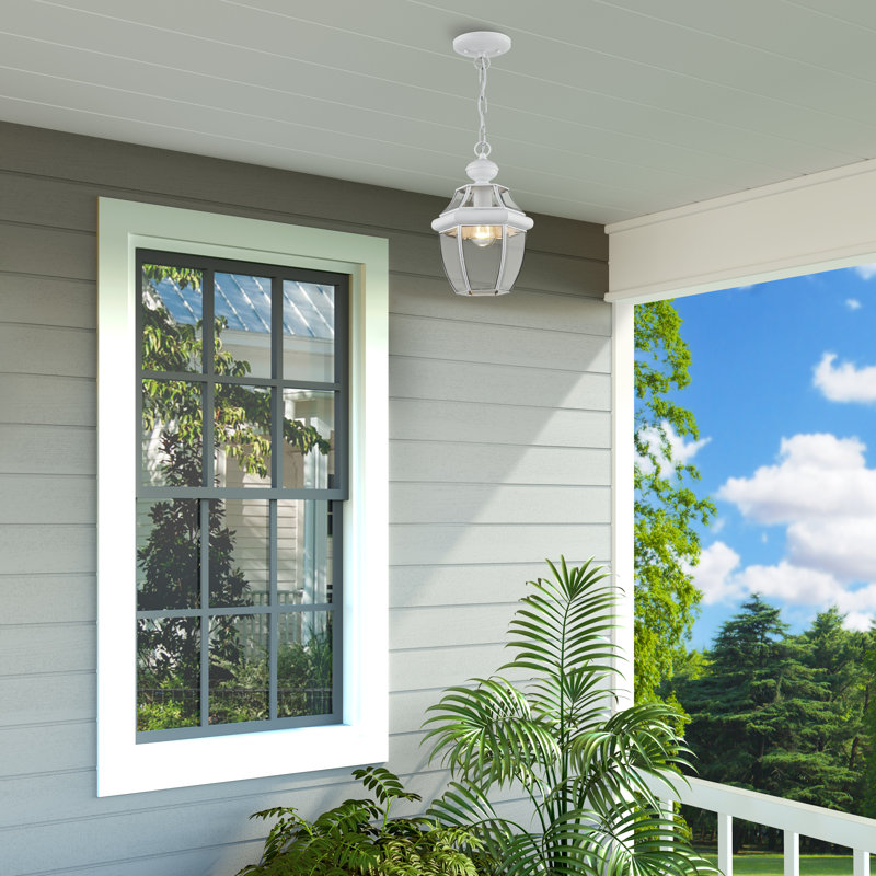 Alexavier Outdoor Hanging Lantern, White