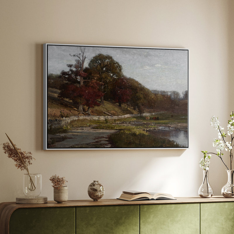 «Vintage Landscape - cmxxv» sur, Blanc, H 27 po x l 41 po
