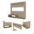 Cabos Floating Entertainment Center For TV´S Up 55", One Upper Shelf, Two Shelves