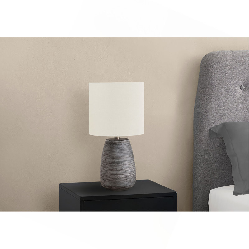 Lighting, 19 po, lampe de table, céramique, abat-jour, contemporain
