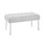 Audrey 35" Backless Glam Upholstered Bench with Acrylic Legs-1356713502