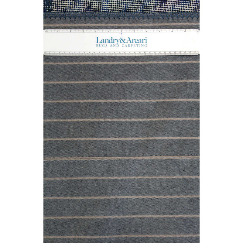 Tapis unique bleu foncé / ivoire / gris anthracite 9 pi 10 po x 13 pi 2 po Overdye