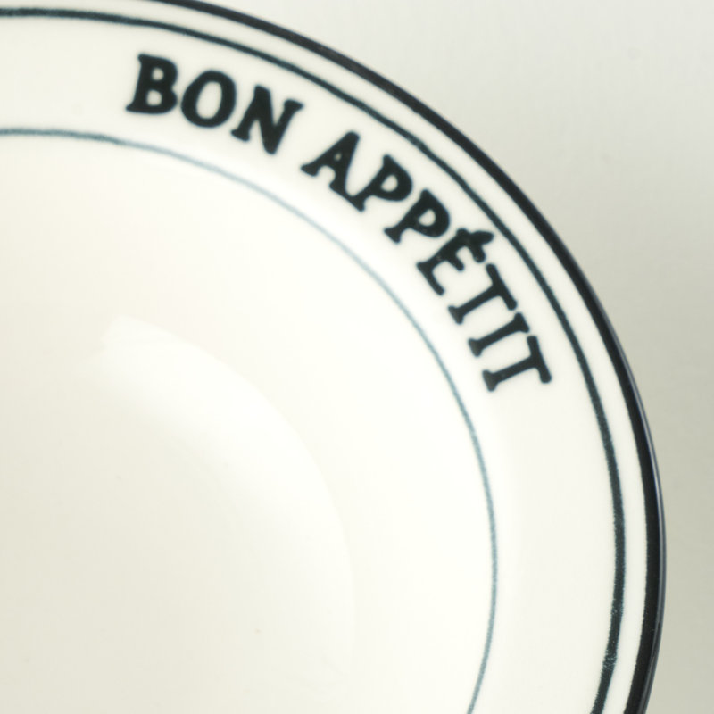 Assiette à salade en porcelaine Bon Appetit