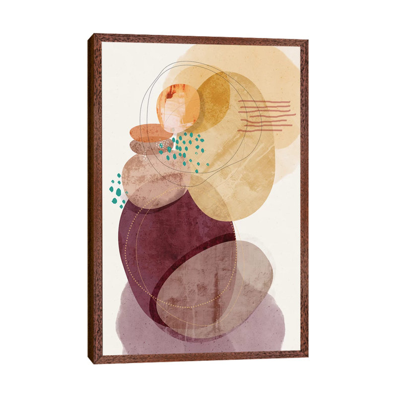Rust - Painting on Canvas, Classic Brown Wood Floater Framed, 101.6cm H x 66.04cm W x 3.81cm D