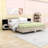Platform Bed with LED Headboard and Built-in Nightstands-344447586-344447596