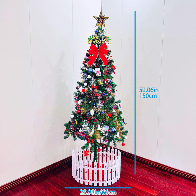 Arbre de Noël artificiel 5 pi avec lumières DEL écoénergétiques, H 5 pi