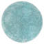 TAPIS DE SALLE DE BAIN EN POLYESTER ÉCOLOGIQUE ET ACCOUDÉ À LA MAIN Accomac - Rond | Turquoise / blanc | Conception solide | Tapis de salon, chambre à coucher