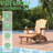 Outdoor HDPE Reclining Adirondack Chair with Retractable Ottoman and Cup Holder-1860920489