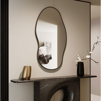  Miroir ondulé mural irrégulier pour vestiaire, chambre à coucher, salon et vestibule